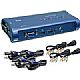 Chaveador KVM 4 portas USB (teclado + video + mouse + audio) TK-409K