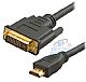 Cabo para Monitor conversor DVI para HDMI - 3m - 25 pinos
