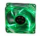 Cooler 80x80mm Akasa c/ LED Verde - AK-170CG-4GNS
