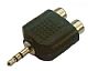 Adaptador de Audio P2 Stereo Macho para 2 RCA Femea